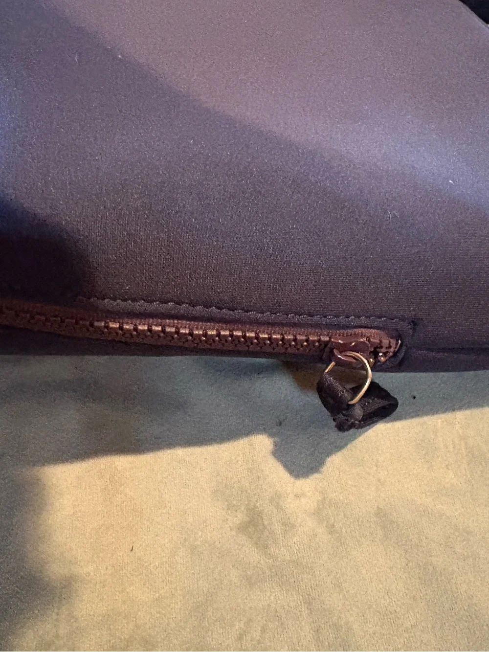 Stella & Dot Navy Crush it Bow Tote with Brown and Blush Bow Accent - Picture 3 of 5